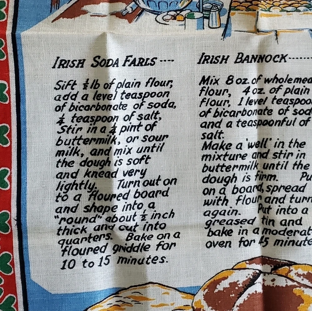 Irish Linen Recipe Towel